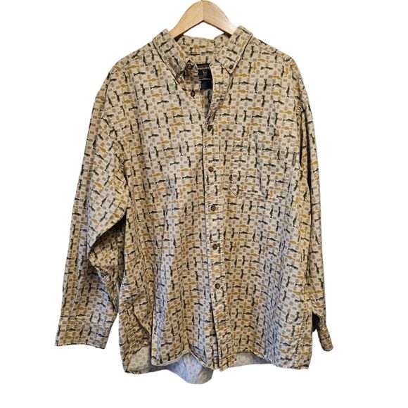 🎣 Woolrich Stone Fish Button Down Shirt – 2XL – 100% Cotton‎ - Picture 5 of 6